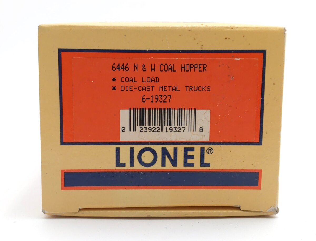 Lionel 6-19327 N&W 4-Bay Weathered Hopper w/ Coal Load #6446-3 LN/Box
