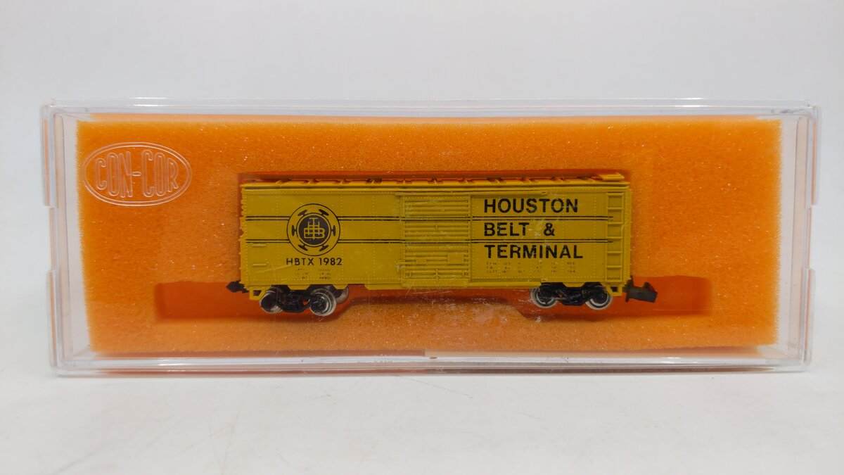 Con-Cor N Scale Houston Belt & Terminal Box Car #1982 LN/Box