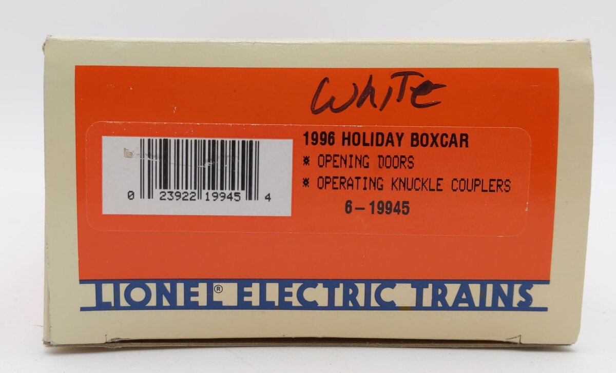 Lionel 6-19945 O Gauge Christmas 1996 Holiday Boxcar LN/Box
