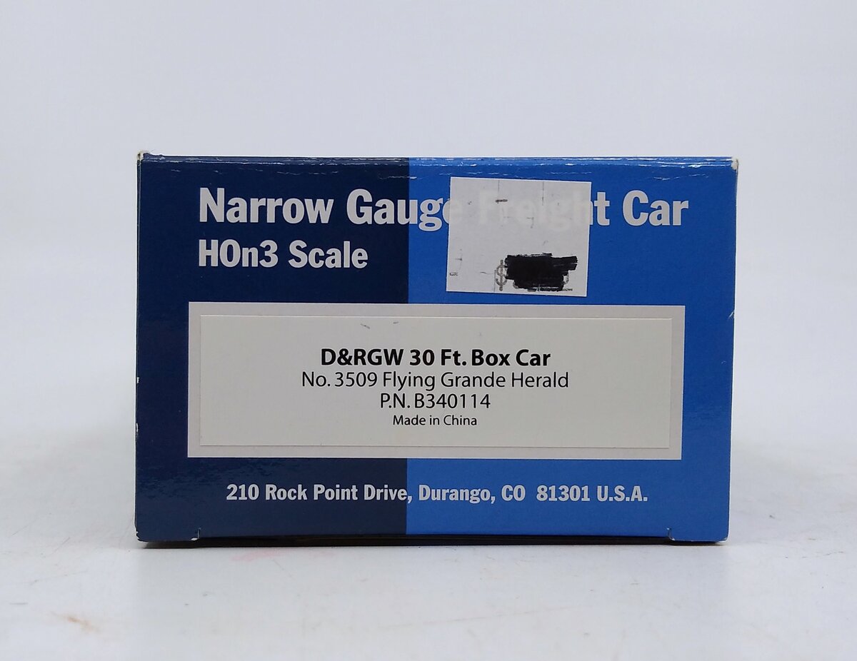 Blackstone Models 340114 HOn3 DRGW 3000 Series 30' Boxcar #3509