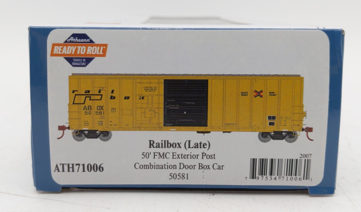 Athearn 71006 HO RailBoxcar/Late 50' FMC Ex-Post Combo Boxcar #50581