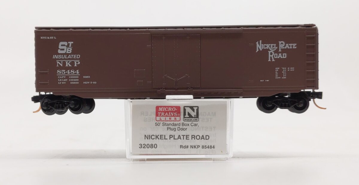 Micro-Trains 03200080 N 50' Nickel Plate Road Steel Plug Door Boxcar #85484 LN/Box
