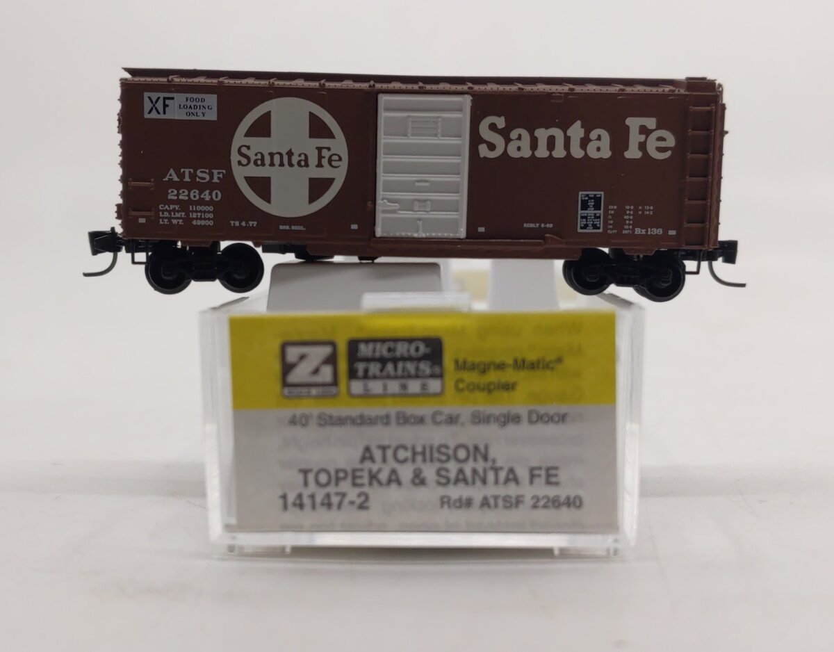 Micro-Trains 14147-2 Z Scale ATSF 40' Standard Boxcar #22640 LN/Box