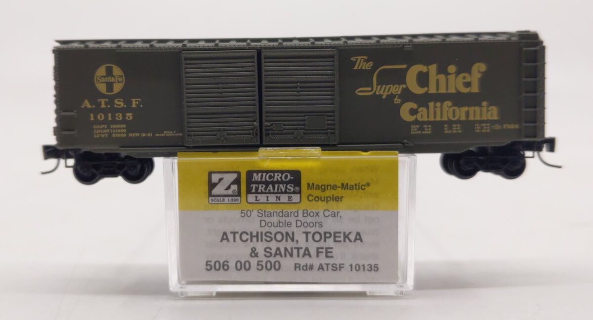 Micro-Trains 50600500 Z Scale ATSF 50' Standard Boxcar #10135 LN/Box