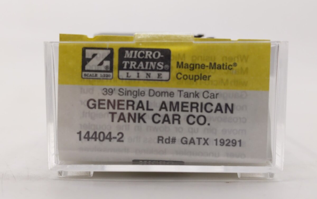Micro-Trains 14404-2 Z Scale GATX 39' Single Dome Tank Car #19291 LN/Box