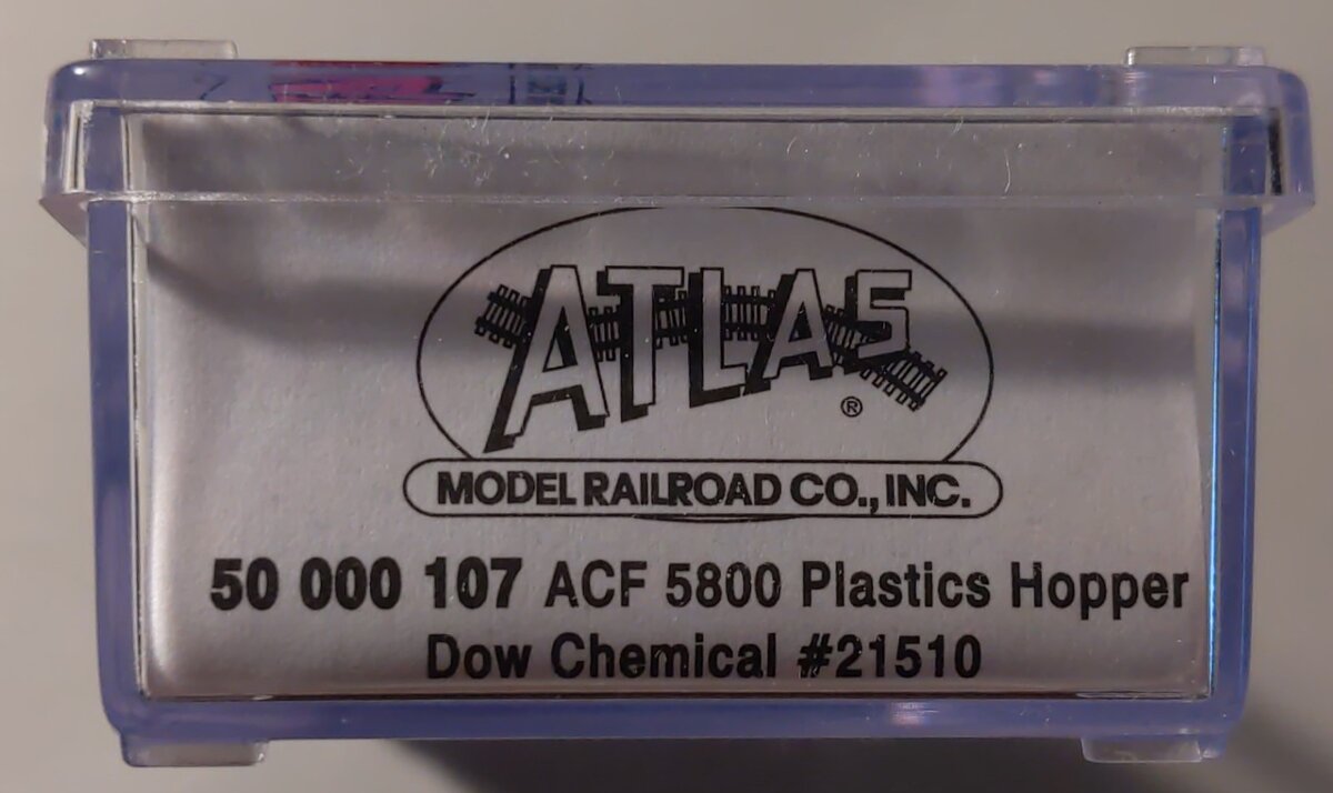 Atlas 50000107 N Scale Dow Chemical ACF 5800 Centerflow Plastics Hopper #21510