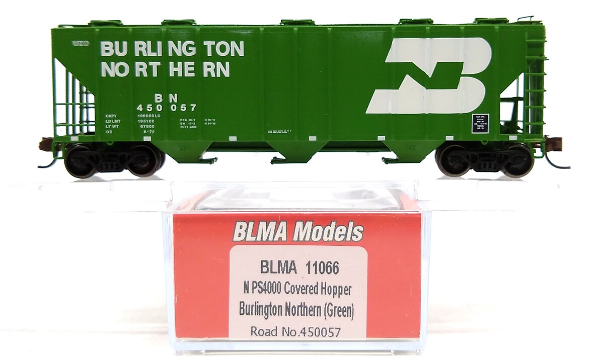BLMA Models 11066 N Burlington Northern PS4000 Covered Hopper #450057 LN/Box