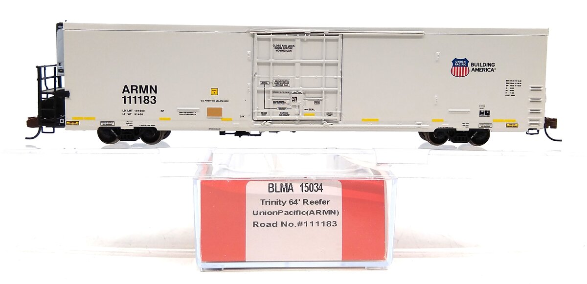 BLMA Models 15034 N Scale Union Pacific Trinity 64' Reefer #111183