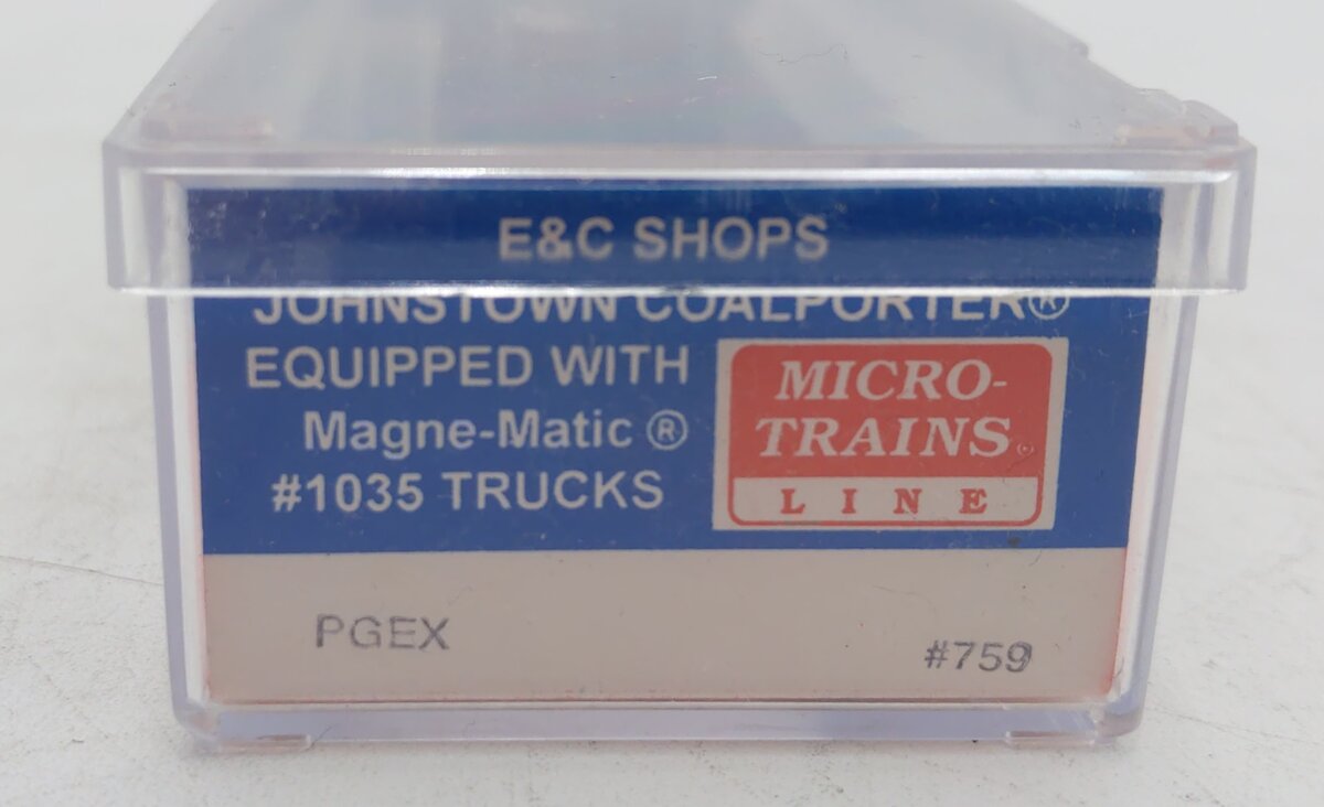 E&C Shops 759 N Scale PGEX Johnstown Coalporter Car #615 LN/Box