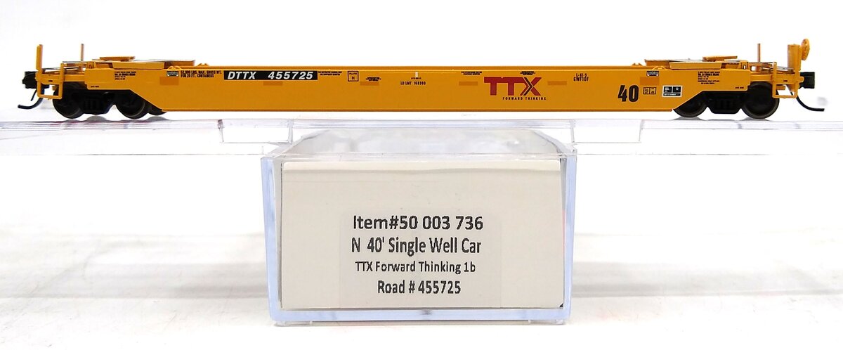 Atlas 50003736 N Scale TTX 40' Single Well Car #455725