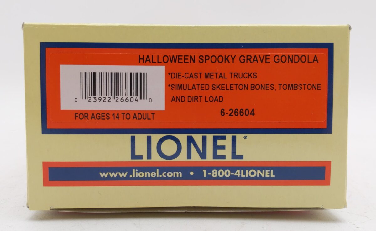Lionel 6-26604 O Gauge Halloween Spooky Grave Gondola LN/Box