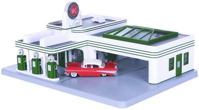 MTH 30-9101 O Gauge Sinclair Assembled Operating Gas Station NIB