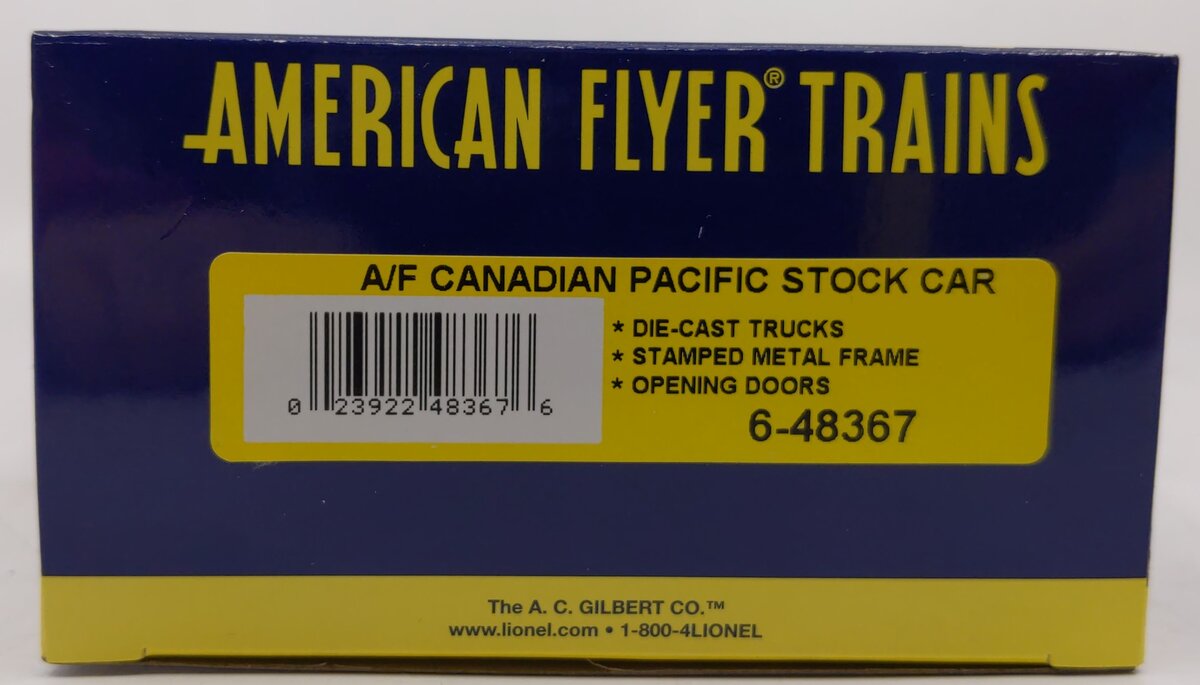 American Flyer 6-48367 S Scale Canadian Pacific Rail Stock Car