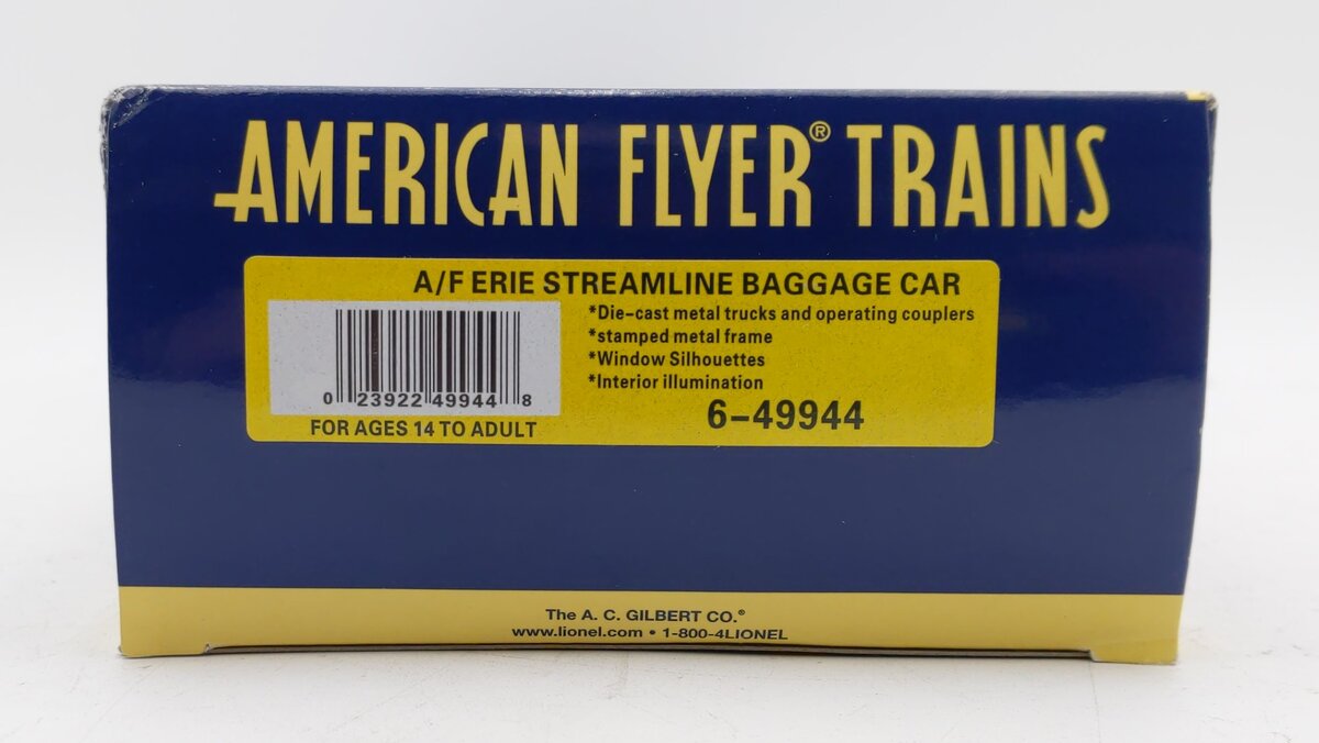 American Flyer 6-49944 S Scale Erie Streamlined Baggage Car