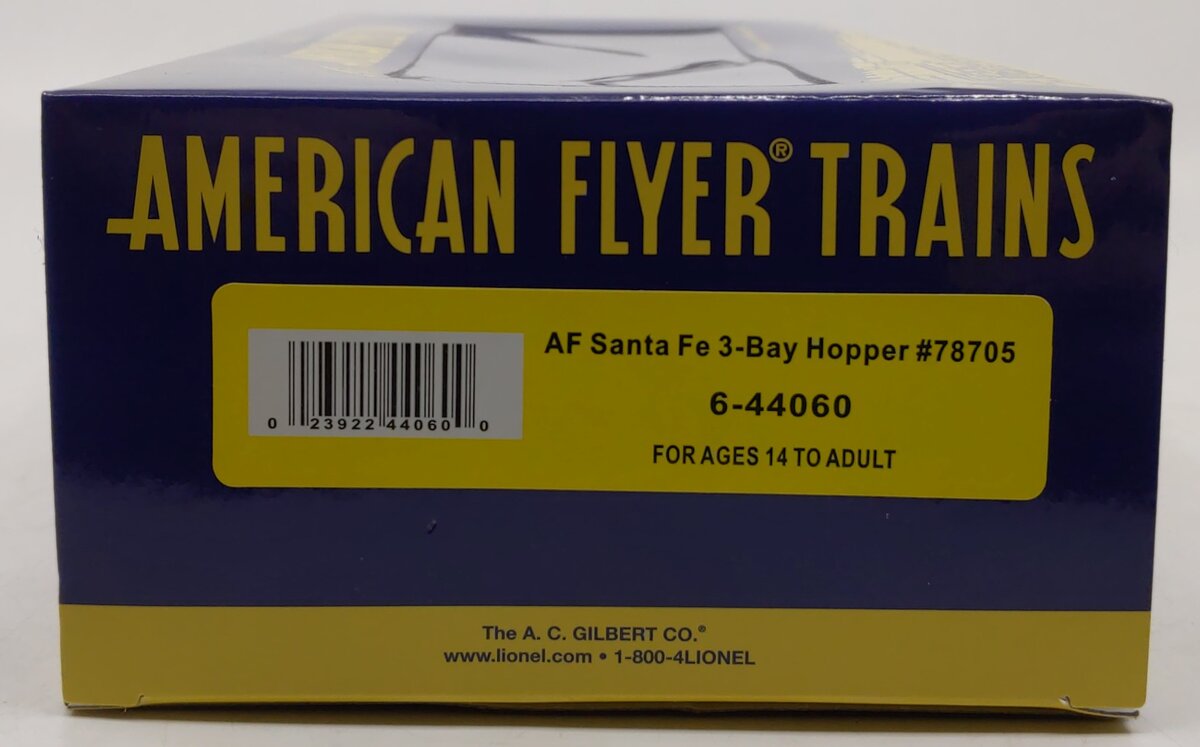 American Flyer 6-44060 S Santa Fe American Flyer 3-Bay Hopper #78705