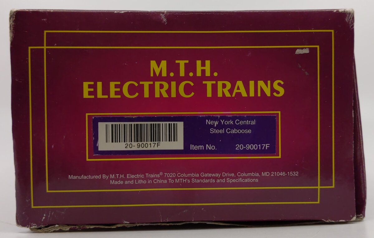 MTH 20-90017F O Gauge New York Central Steel Caboose #18096 LN/Box