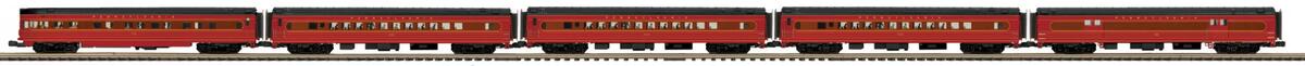 MTH 20-65172 O Pennsylvania 70' Streamlined Passenger Car Set (Set of 5)