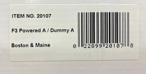 Williams 20107 O Gauge Boston & Maine EMD F3 AA Diesel Locomotive Set #4227/4228