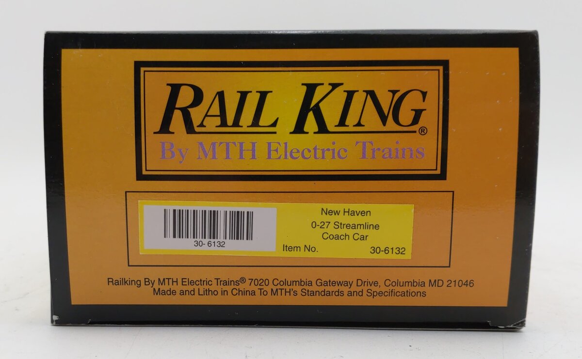 MTH 30-6132 O-27 New Haven Streamlined Coach Car #8679 LN/Box