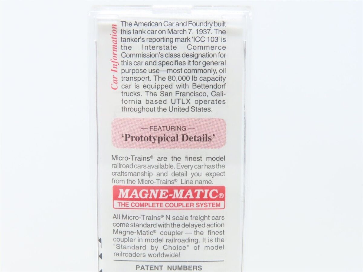 Micro-Trains 06500060 N Scale Union Tank Car 39' Single Dome Tank Car #8533 NIB