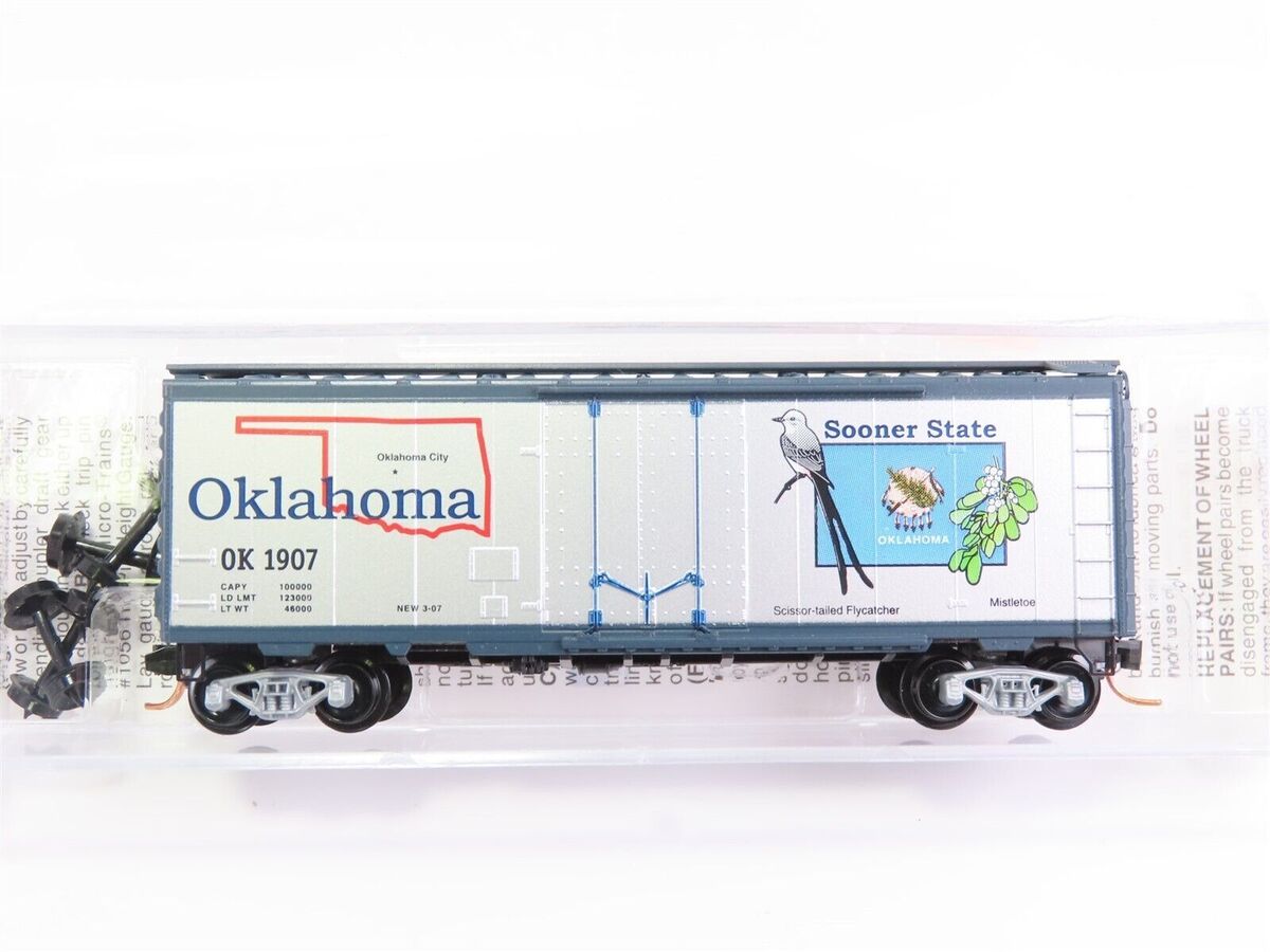 Micro-Trains 02100411 N Oklahoma State 40' Standard Plug Door Boxcar #1907 LN/Box