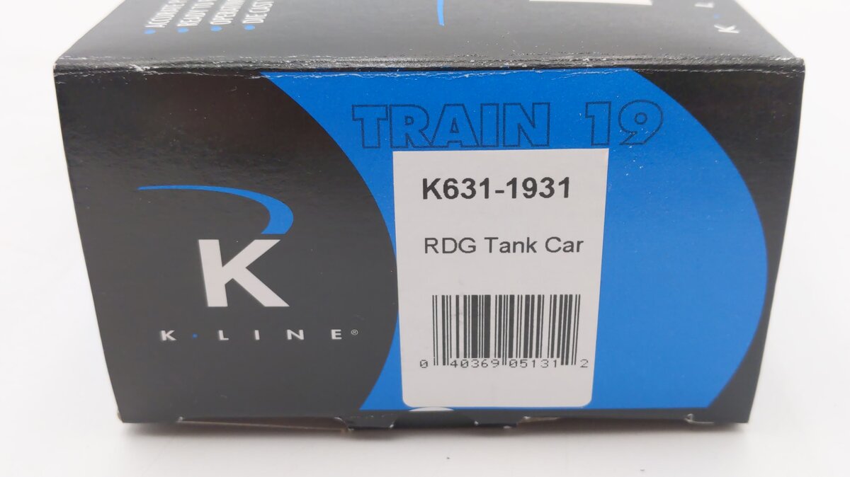 K-Line K631-1931 O Gauge Reading Tank Car