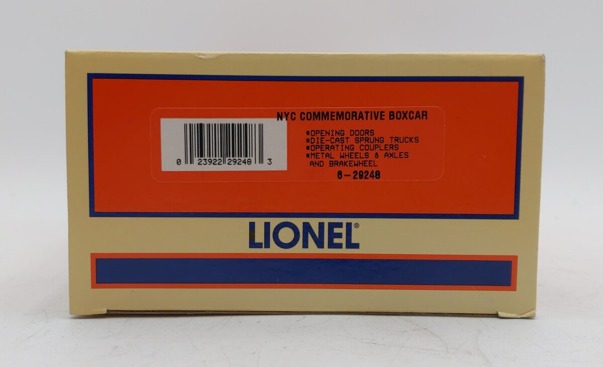 Lionel 6-29248 O Gauge New York Central Commemorative Boxcar LN/Box