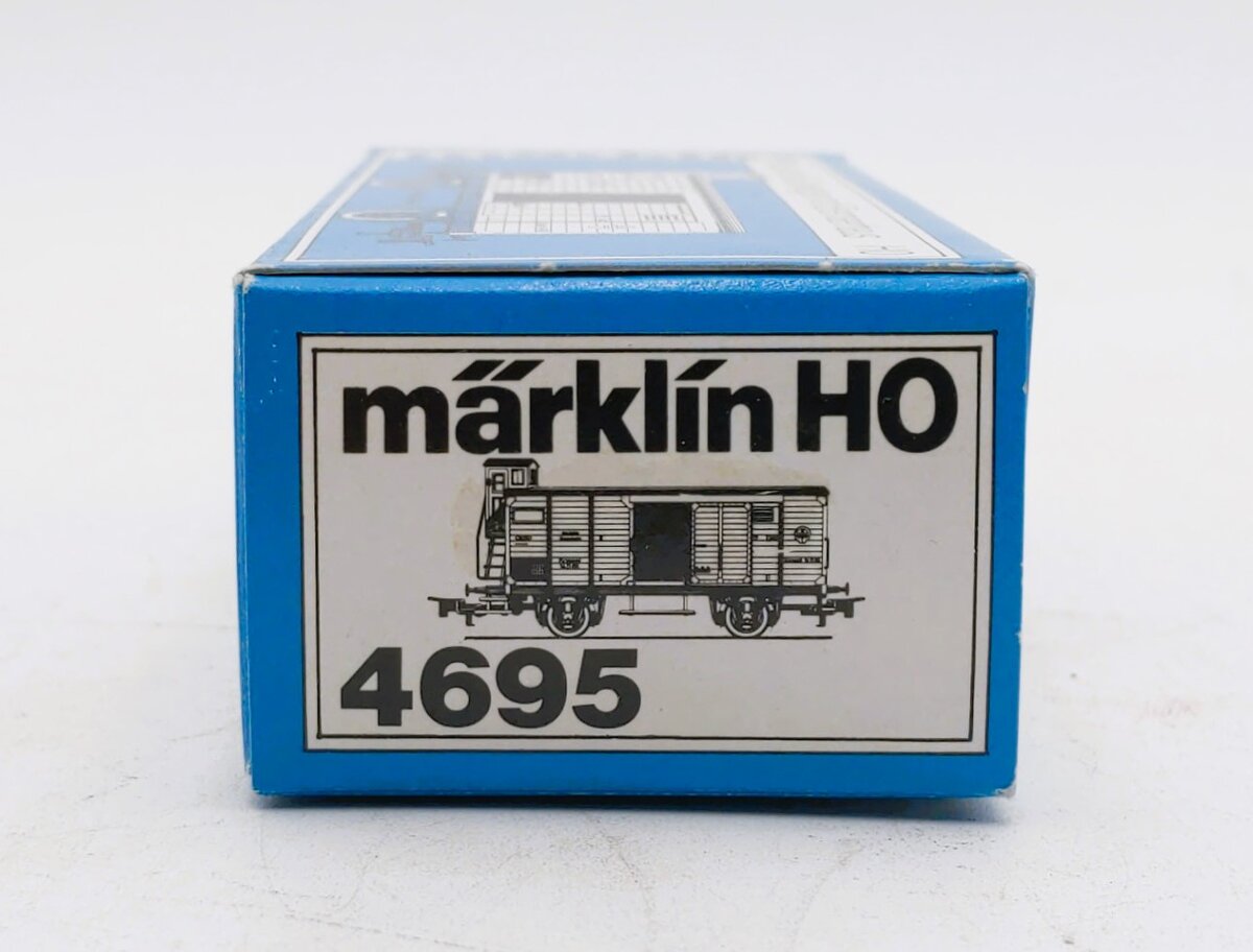 Marklin 4695 HO Scale Deutsche Reichsbahn Boxcar w/ Brakeman's Cabin #141168 LN/Box