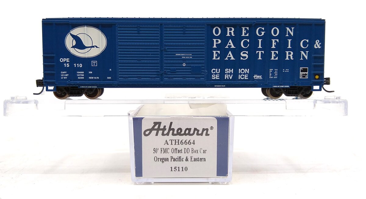 Athearn 6664 N Oregon, Pacific & Eastern 50' FMC Offset Double Door Box #15110 LN/Box