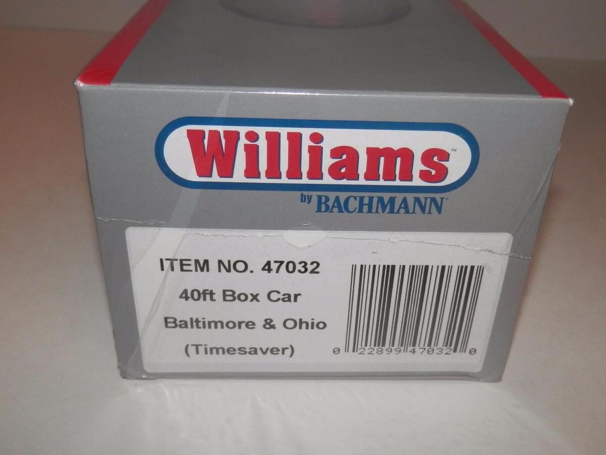 Williams 47032 40' Box Car B&O Timesaver Boxcar # 9783