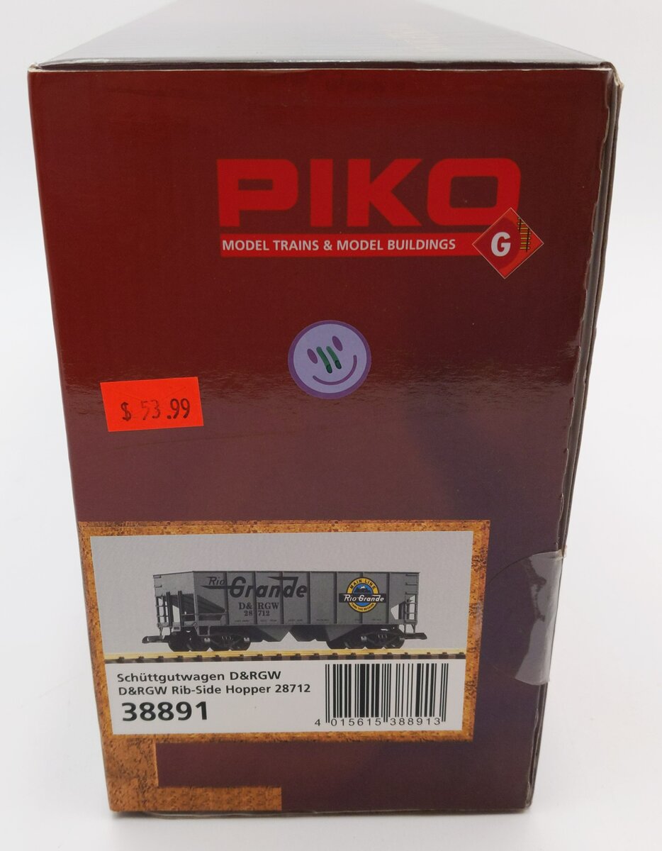 Piko 38891 G Scale Denver & Rio Grande Western Rib-Side Hopper #28712