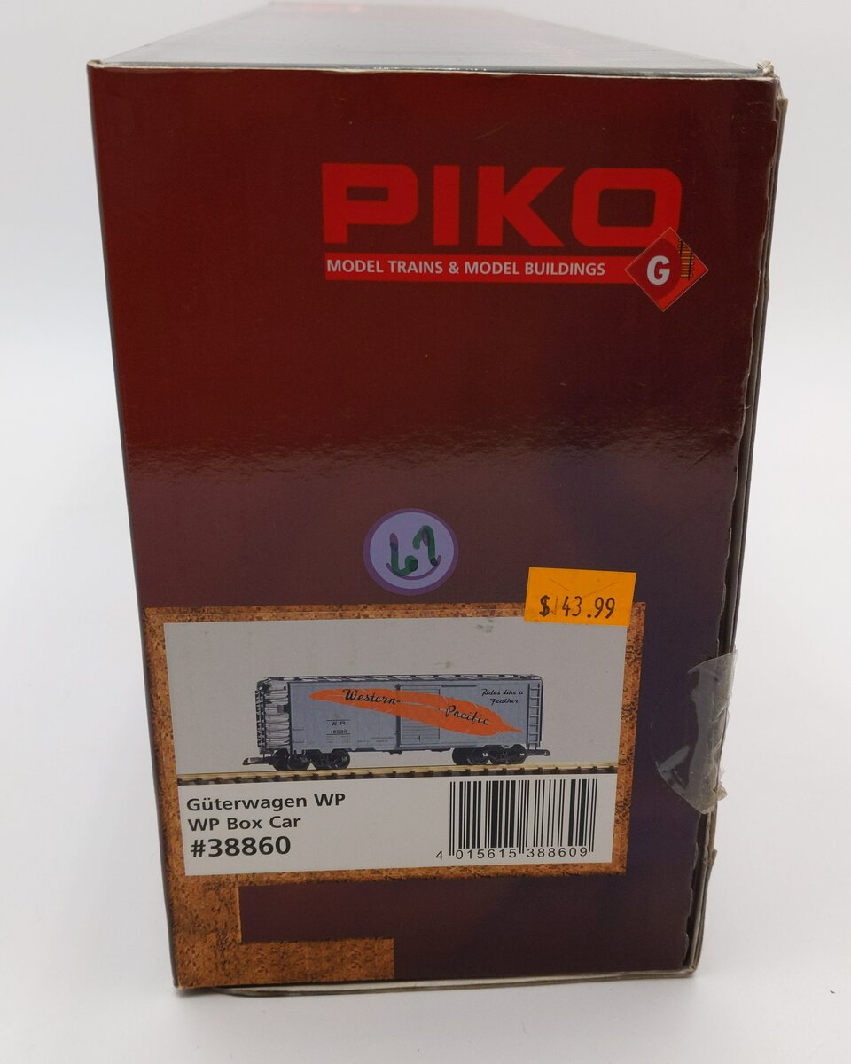 Piko 38860 G Western Pacific Boxcar Orange Feather #19538
