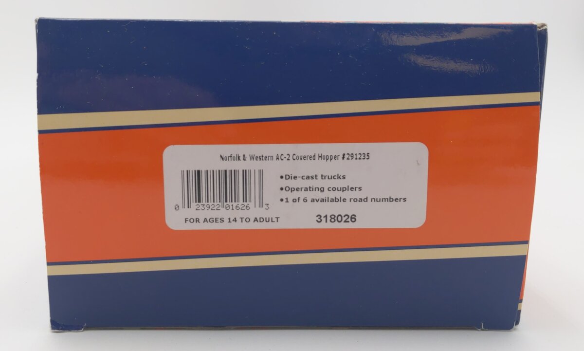 Lionel 318026 O Norfolk and Western AC-2 Covered Hopper #291235