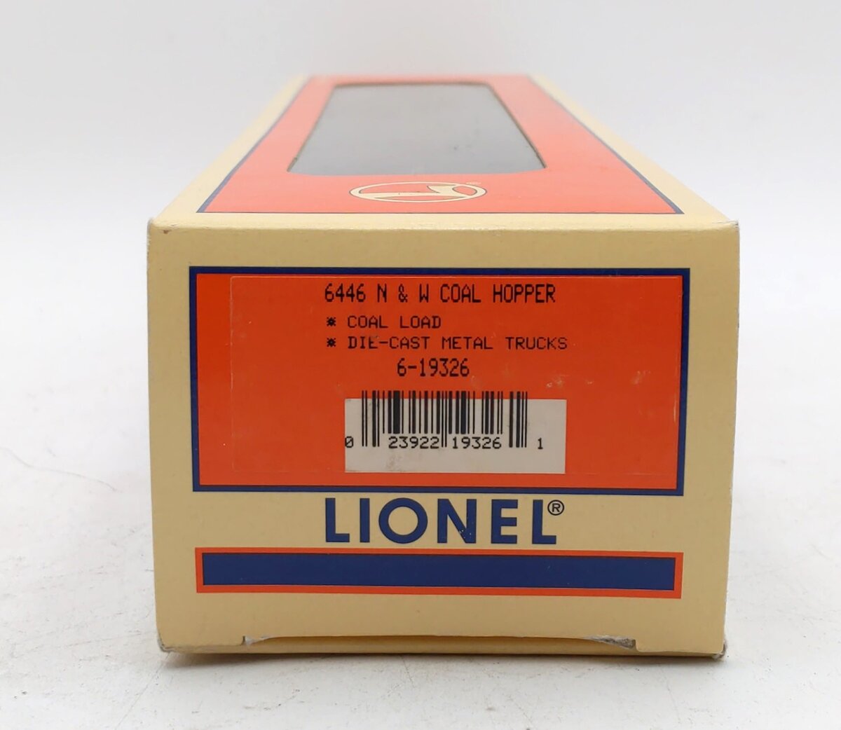 Lionel 6-19326 O N&W 4-Bay Weathered Hopper w/ Coal Load #6446-2 LN/Box