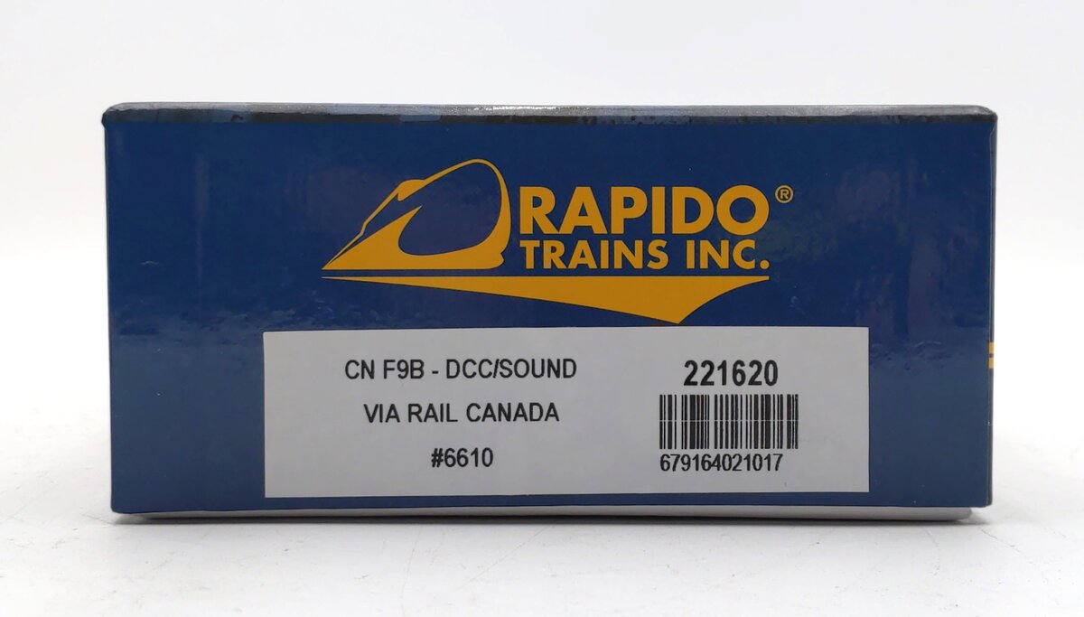 Rapido Trains 221620 HO VIA Rail Canada GMD F9B Class GPB-17a Version #6610