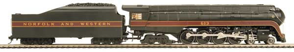 MTH 80-3145-1 Norfolk & Western HO Scale J Class 4-8-4 #613 w/PS3.0
