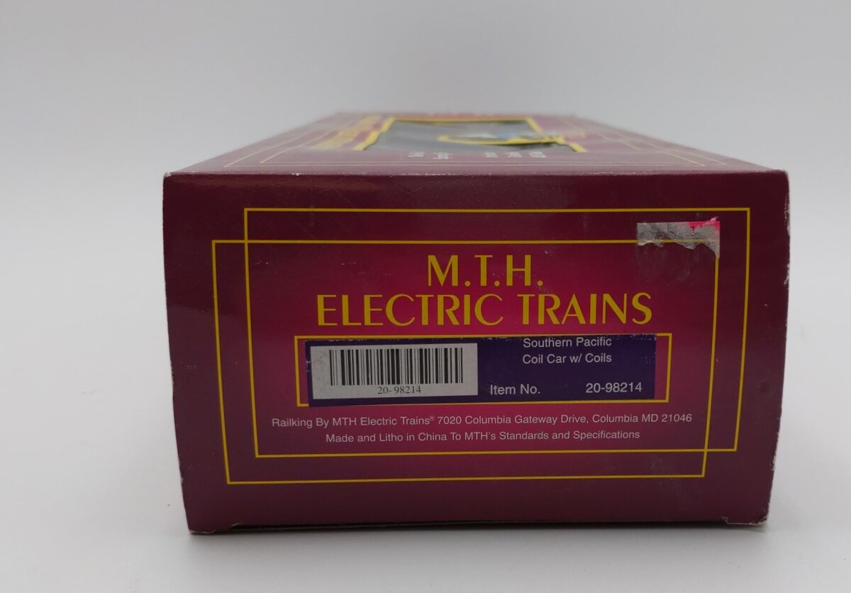 MTH 20-98214 O Gauge Southern Pacific Coil Car with Coils #595632 LN/Box