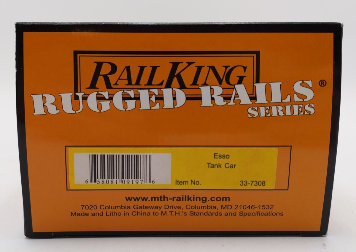 MTH 33-7308 O Gauge Esso Chrome Tank Car #5550 LN/Box