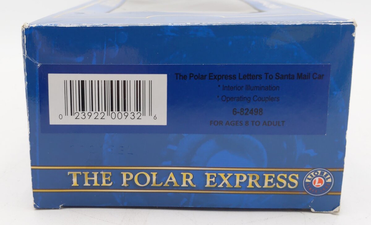 Lionel 6-82498 O Gauge Polar Express Railway Post Office Mail Car