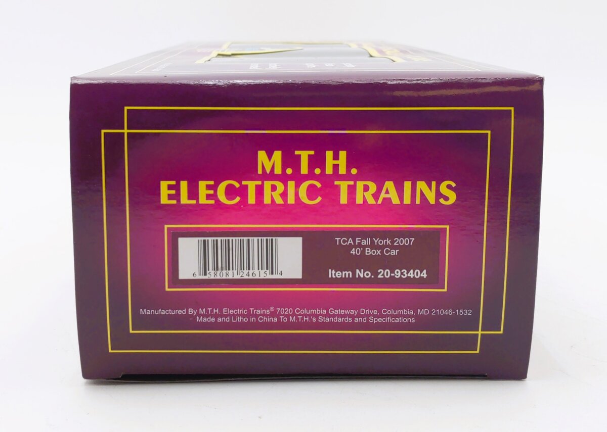 MTH 20-93404 O Gauge TCA Fall York 2007 40' Boxcar LN/Box