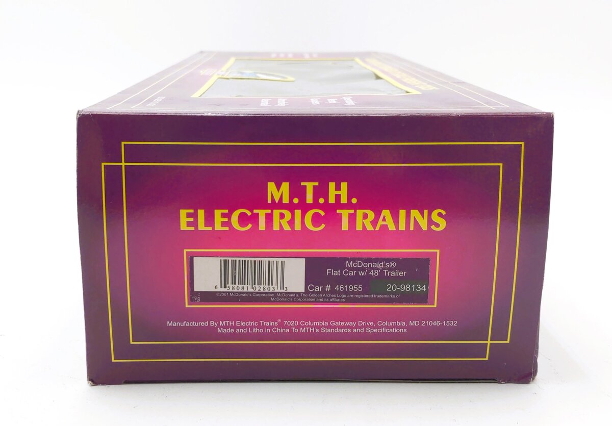 MTH 20-98134 O McDonalds Flatcar w/Trailer #461955 LN/Box