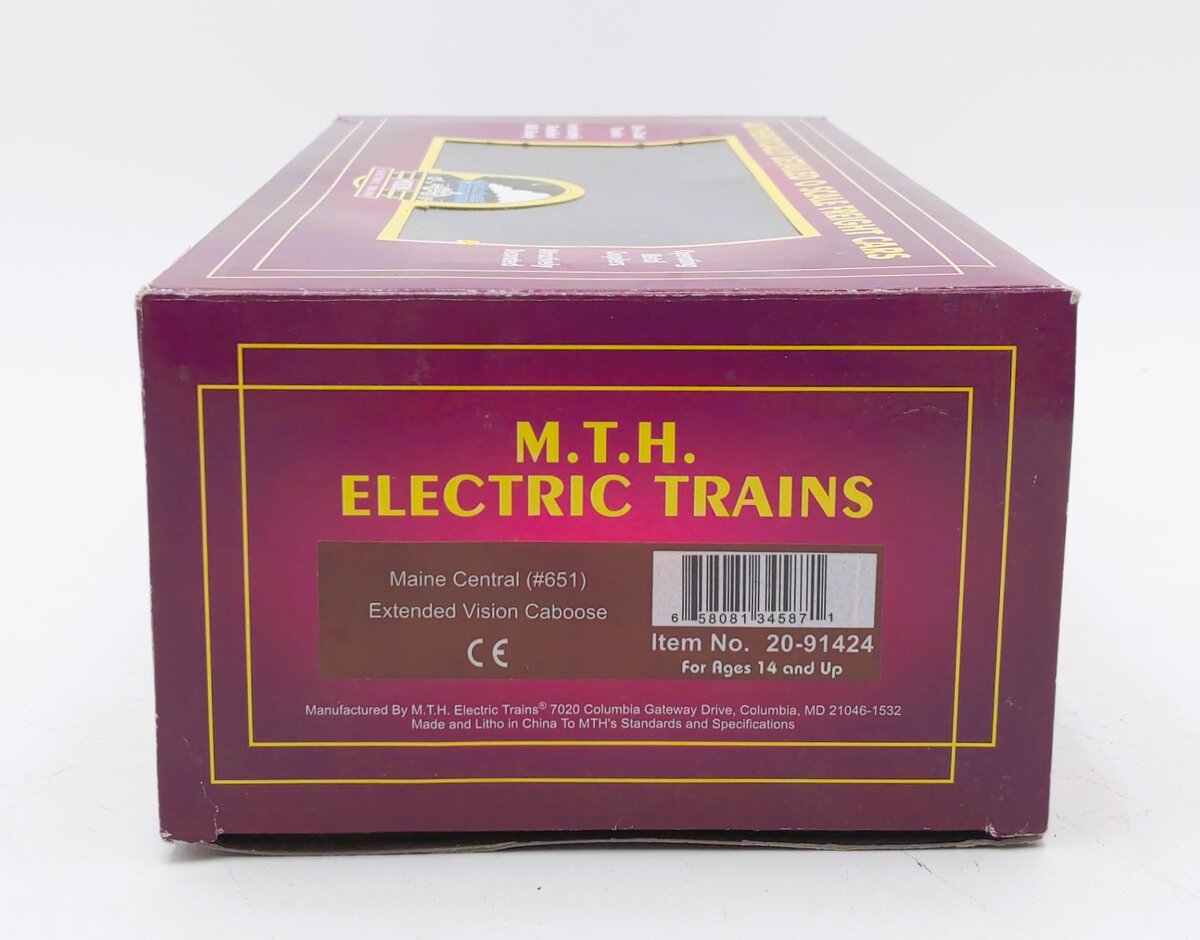 MTH 20-91424 O Maine Central Extended Vision Caboose #651