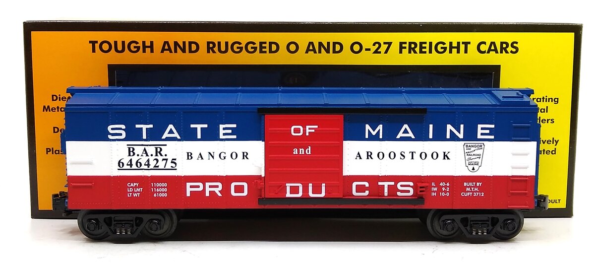 MTH 30-7473 O Gauge Bangor & Aroostook State of Maine Boxcar #6464275