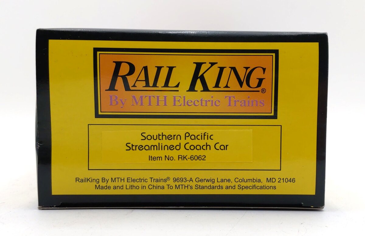MTH 30-6062 O Gauge Southern Pacific O27 Streamlined Coach Car #2437 LN/Box