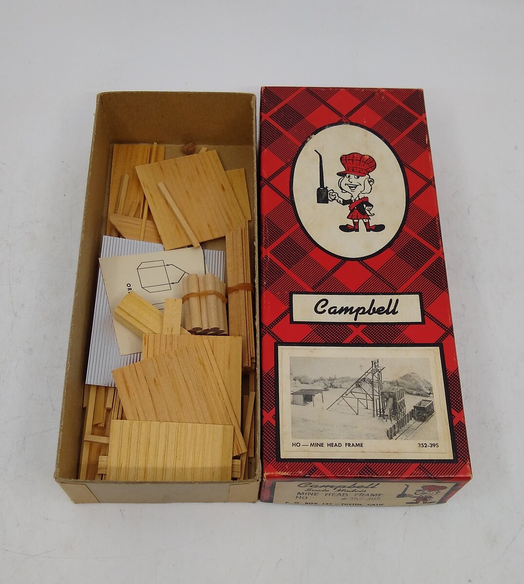 Campbell Scale Models 352-395 HO Scale Mine Head Frame Building Kit