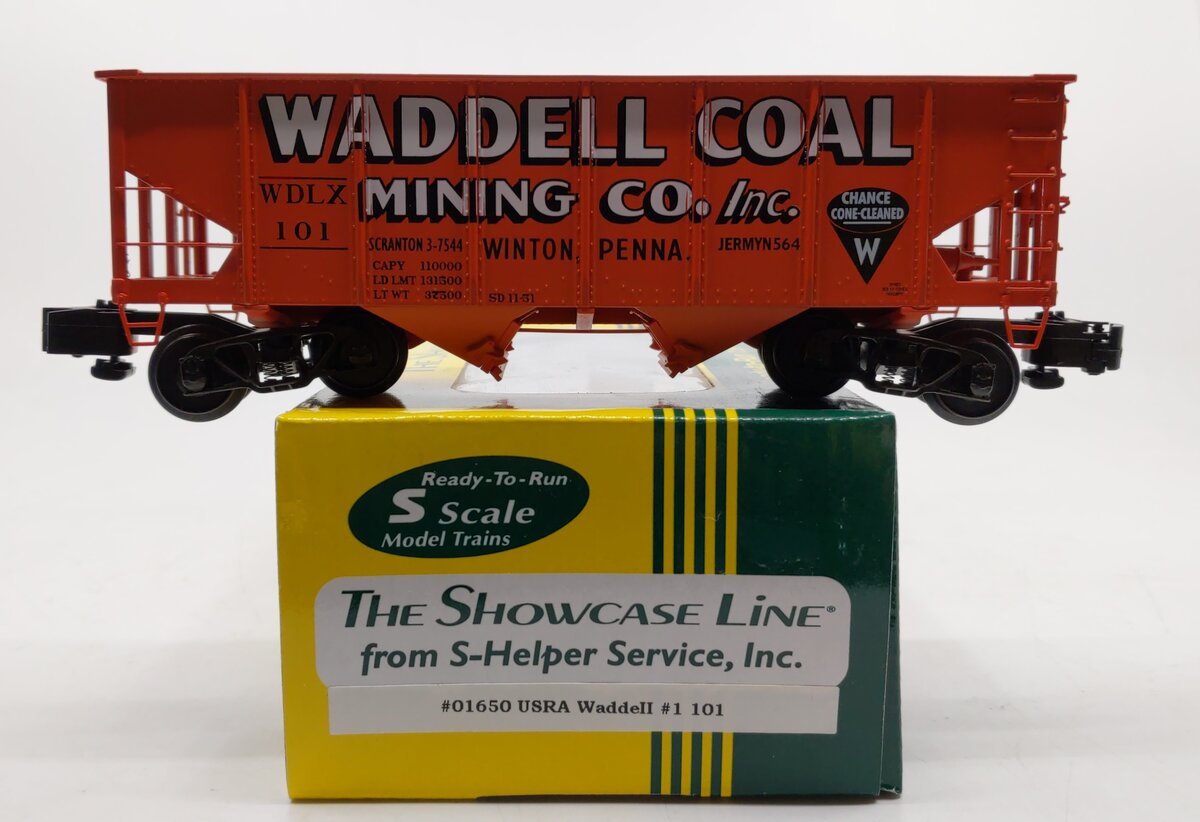 S-Helper Service 01650 S Gauge USRA Waddell Hopper Car #101 EX/Box