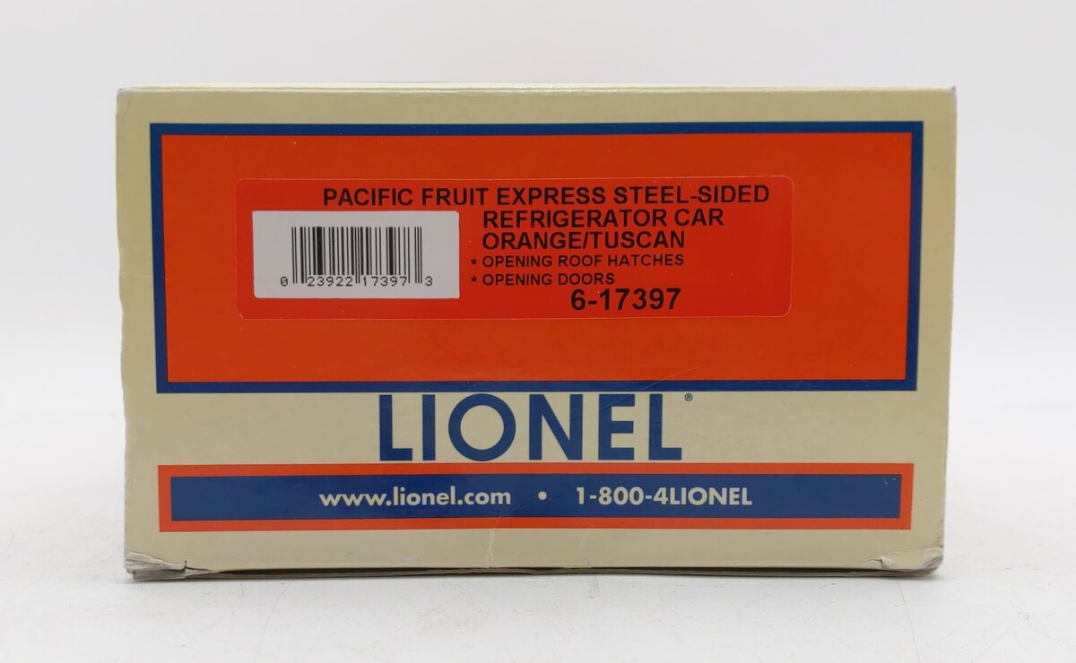 Lionel 6-17397 O Gauge Pacific Fruit Express Steel-Sided Refrigerator Car #47767 LN/Box