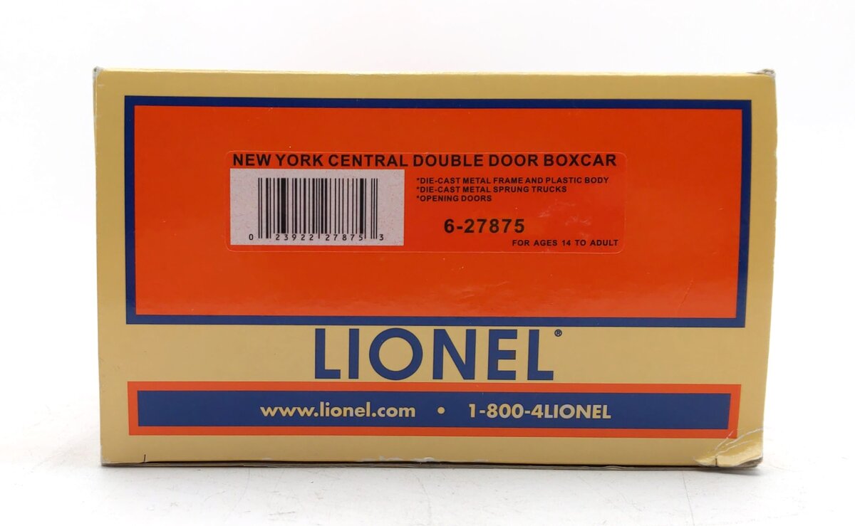 Lionel 6-27875 O New York Central Double-Door Boxcar #45395 LN/Box