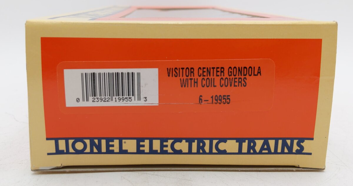 Lionel 6-19955 O Gauge Lionel Visitor's Center Gondola w/Coil Covers #625447 LN/Box
