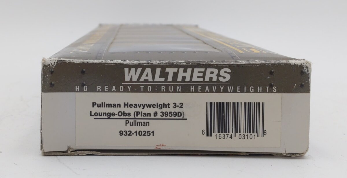 Walthers 932-10251 HO Pullman Heavyweight 3-2 Lounge-Observation Car LN/Box